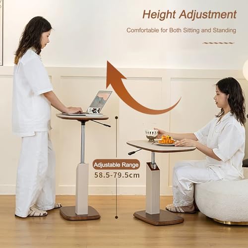 Table de lit en bois robuste avec plateau réglable et pivotant 360° - 5
