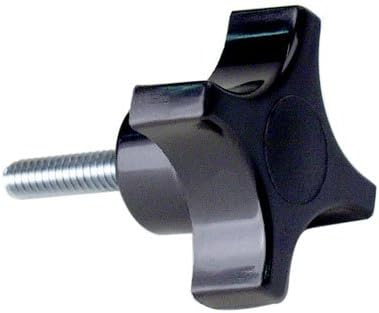 DimcoGray Black Phenolic 4 Prong Knob, Zinc Stud: 1/4-20" Thread x 1" Length, 1-3/4" Diameter x 1" Height x 13/16" Hub Dia x 1/2" Hub Length (Pack of 10)