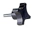 DimcoGray Black Phenolic 4 Prong Knob, Zinc Stud: 1/4-20" Thread x 1" Length, 1-3/4" Diameter x 1" Height x 13/16" Hub Dia x 1/2" Hub Length (Pack of 10)