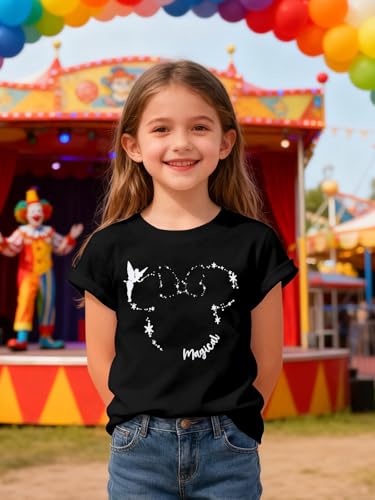 Image of Magical Shirts for Girls Animal Kingdom Shirt Kid Magic Princess T Shirt Castle Graphic Tees Summer Short Sleeve Tops