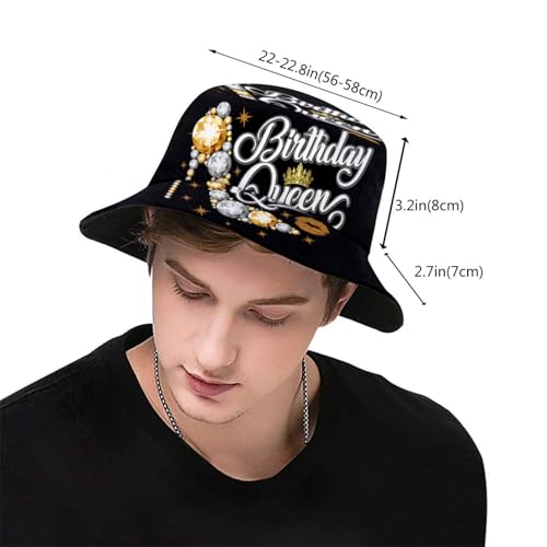 Image of It's My Birthday Bucket Hat for Women & Men, Funny Sun Hat - Packable Outdoor Fisherman Cap Gift for Party