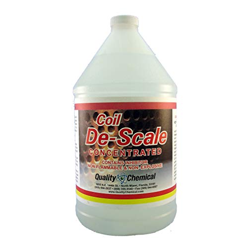 Quality Chemical Coil De-Scale-aggressive acid-based product for the removal of rust, scale, hard water and organic deposits-1 gallon (128 oz.)