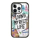 CASETiFY インパクト iPhone 14 Pro ケース [MIL規格準拠 (4x MIL-STD-810G)/2.5mからの落下試験をクリア/MagSafe に対応] - Travel Lover by Nawara Studio - ブラック