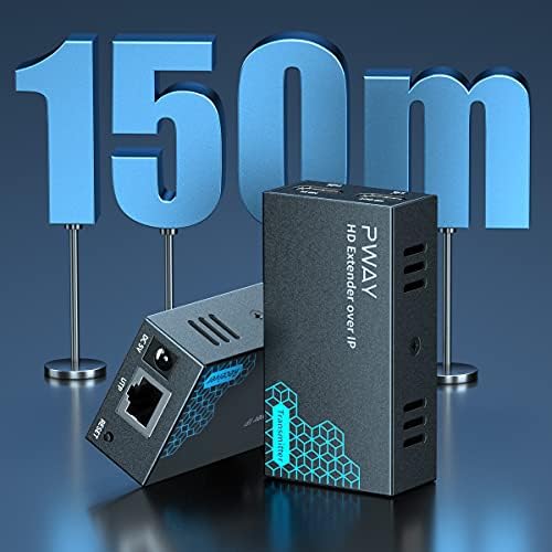 PW-DT236 HDMI Extender over IP 150m/492ft 150m Transmission via Cat5e/6/7/8 Network Cable Support Local Loopout and 1 to Multiple Transmission Through the Network Switch