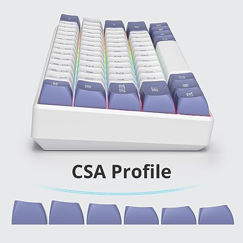 Image of surmen CSA Profile 118 Keys Double-Shot PBT Keycap Custome Keycaps for 61 /68 /84 /87 Mechanical Gaming Keyboard (Purple)