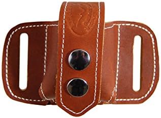 Barsony New Saddle Tan Leather Belt Loop Revolver Single Speed Loader Pouch for .22 .38 .357