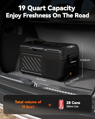 WOLFBOX-12V-Portable-Cooler-19-Quart-Car-Fridge-RV-Car-Refrigerator-with-1224V-DC-110-240V-AC-Electric-Cooler-for-Car-Camping-Travel-and-Home-Use