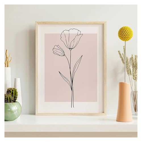 Affiche d'art Mural Rose : Solution Déco pour Murs Vides de Salon - 3