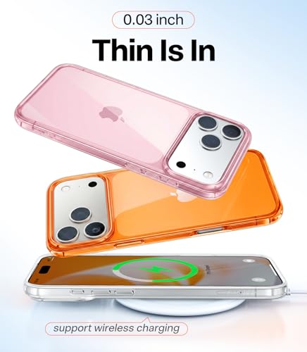 Image of TORRAS for iPhone 17 Pro Case Crystal Pink, Ultra-Thin