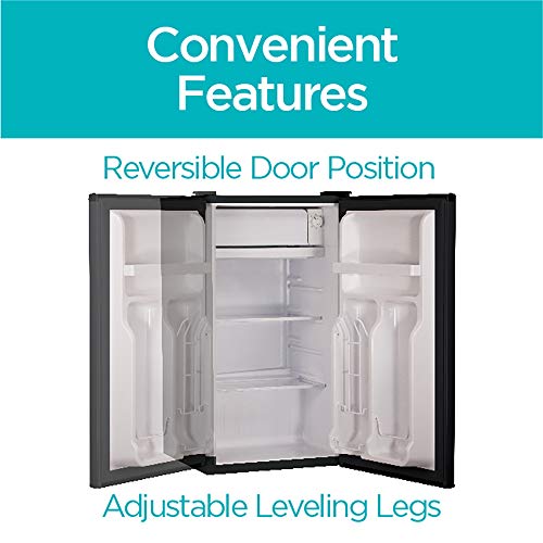 Black+Decker Bcrk32B Compact Refrigerator Energy Star Single Door Mini Fridge With Freezer, 3.2 Cubic Feet, Black #TOP5