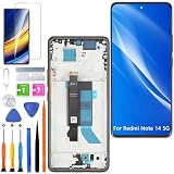 Display Schermo per Redmi Note 14 5G TFT Nero con Cornice