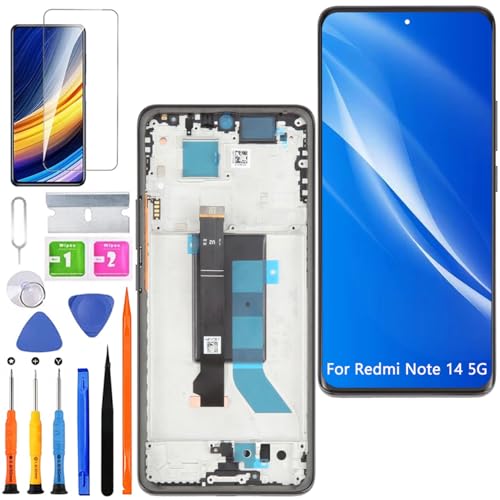 Kit réparation écran Xiaomi Redmi Note 14 5G avec bloc vitre tactile TFT noir