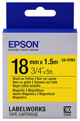 Epson LabelWorks LK 5YB2 sur Rouleau 1 8 cm x 1 5 1 rouleau x étiquettes magnétiques pour LabelWorks LW K400 LW K400VP LW Z700FK - vue 2