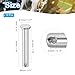 PATIKIL 8 x 50 mm Single Hole Clevis Pins, 10 Pcs 304 Stainless Steel Flat Head Pin for Hitch Pin Lock Link Hinge Systems, Silver