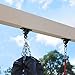 BETOOLL 2400 lb Capacity Heavy Duty Swing Hangers for Wooden Sets Playground Porch Indoor Outdoor & Hanging Snap Hooks Black of 2