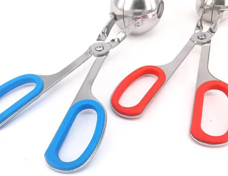 Miniatura 3 de Juego de 3 pelotas de acero inoxidable para hacer bolitas de carne antiadherentes, para hacer bolitas de hielo para cake pop, cuchara de helado,