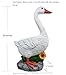 Clerodendrum Joyful Porch Goose Statue Cygnus, Big Resin Garden Lawn Yard Décor, Sculpture, 20 inches High Figurine, Duck, Indoor and Outdoor, by GGTown TM