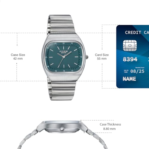 Image of Sonata Poze 9 with Quartz Analog with SS Sheet Metal Strap Watch for Unisex