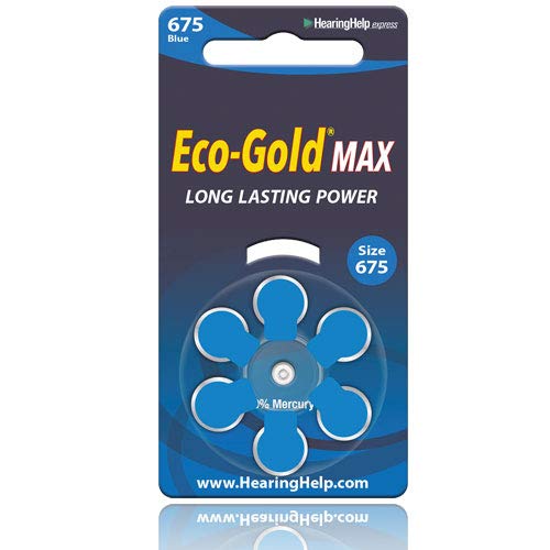Eco-Gold Max Hearing Aid Batteries Size 675 (36 Total Batteries)