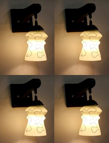 Image of Modern Decorative Designer Wall Light Industries for Living Room, Bedroom, Bedside, and Decorative Lighting Indoor Use, Bulb Not Included (121 Kala, 4)