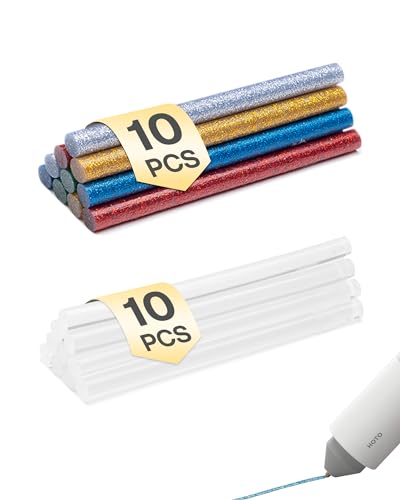 HOTO 20Pcs Sticks de colle chaude pour l'artisanat / DIY Arts / Sealing 6 Couleurs Mini Sticks de colle, collants, 0.28 x 5" (7 x 127mm)
