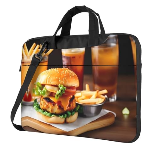 Sacoche ordinateur portable 15.6 pouces motif burger poulet boisson