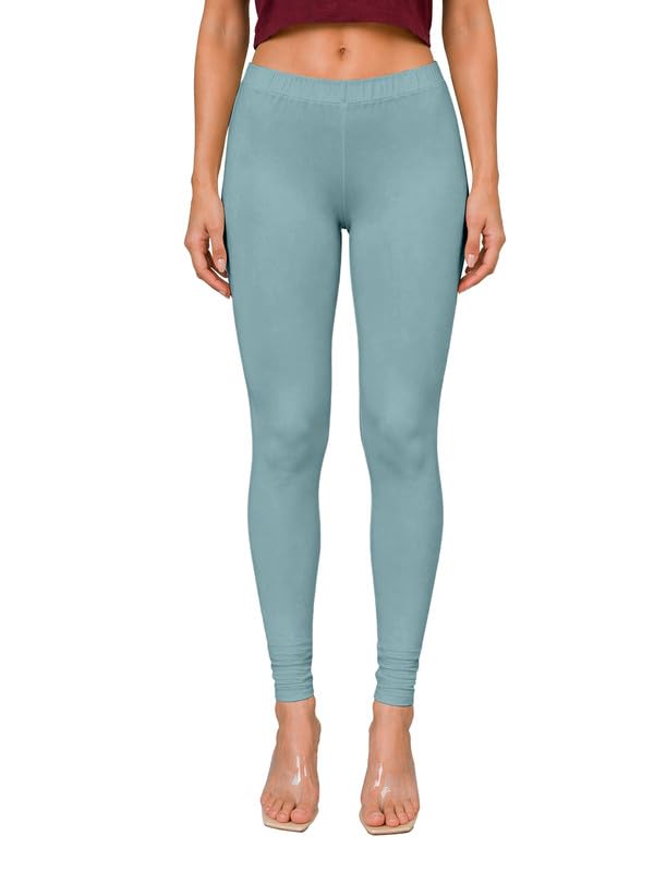 Image of TRENDMALLS Women's Microfiber Elastane Stretch Soft Churidar Length Leggings with Ultrasoft Waistband