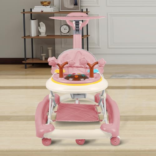 Trotteur avec musique et lumières,Trotteur bébé,Siège Bébé Table d’Activités,Sièges Sauteurs Suspendus,Siège Harnais Sauteur Bébé-67 * 72 * 92cm-...