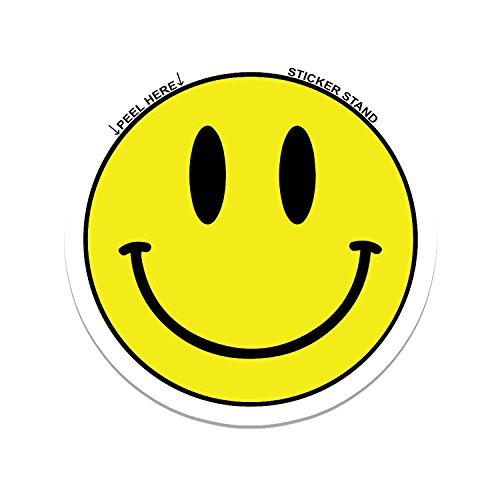 Smiley Face car Bumper Sticker Decal 4