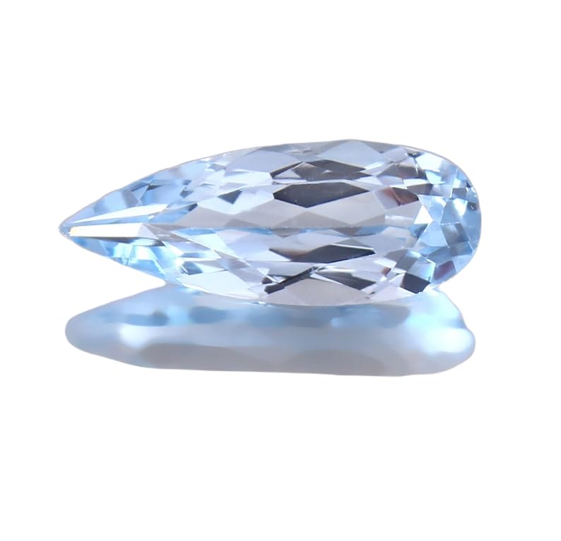 Aigue-marine naturelle du Brésil en poire 10x16mm pour création de haute joaillerie
