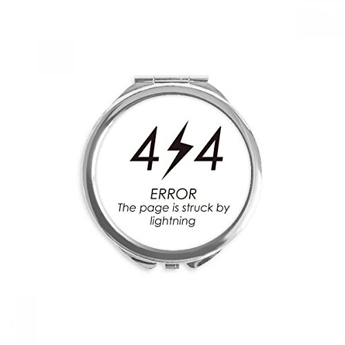 Miroir de poche 404 page d'erreur pour programmeur accessoire de maquillage portable multicolore