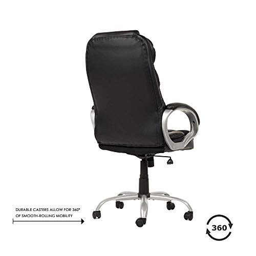 Bestoffice Office Chair Cheap Desk Chair Ergonomic Computer Chair With Lumbar Support Arms Headrest Pu Leather Modern Rolling Swivel Executive Chair For Back Pain Women Men Adults,Black #TOP4