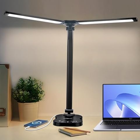 LQWELL Double Head Dimmable Desk Lamp Cover