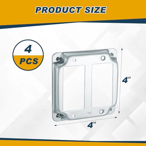 Copkim 4 Pcs 4 Inch Metal Outlet Box Cover, 2 GFCI by Copkim - Used condition - Image 2