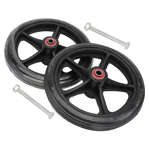 Operitacx Wheelchair Front Wheel Solid Tire 7-inch Replacement Small Wheels 2pcs for Mobility Wheelchair Accessories