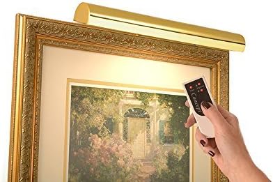 Concept Lighting 301L Cordless LED Remote Control Picture Light, 18, Polished Brass with silver undertones by Concept Lighting