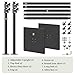 Square Backdrop Stand 6.5x10 ft, Adjustable Photo Backdrop Stand Kit, Heavy Duty Pipe and Drape Photography Background Support with Flat Metal Base for Wedding, Party, Video Studio, Birthday, Black