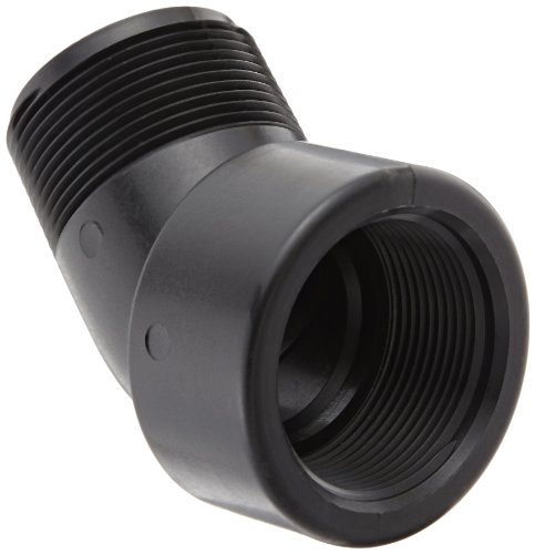 Banjo SL150-45 Polypropylene Pipe Fitting, 45 Degree Street Elbow, Schedule 80, 1-1/2