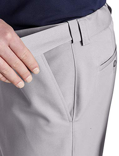 Oak Hill by DXL Men's Big and Tall Microfiber Waist-Relaxer Pants Light Grey 52 x 303
