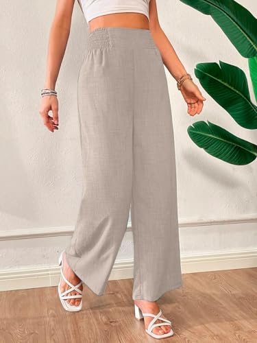 Image of Vogaan Trousers for Women | Women's Loose Fit Trousers | Women's High-Waisted Wide Leg Pant | Women Trousers Pants | Korean Trousers for Holiday