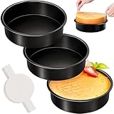 AltarreT 8 Inch Round Cake Pan Set of 3, Nonstick Baking Pans with 90PCS Parchment Paper, Dishwasher Safe