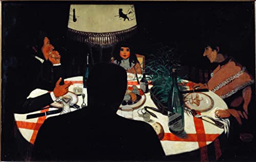 Peinture murale effet de lampe Vallotton pour illuminer un salon sombre