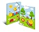 HERMA Sammelmappe A4 Kinder Geburtstag, Eckspanner-Mappe aus Pappe mit Kindergarten Motiv, Gummizug, Innenklappen und Innendruck für Jungen, Mädchen und Kinder