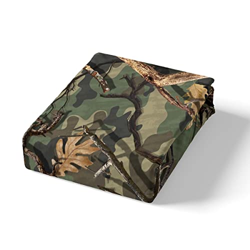 Homewish CYJ15540ZMD-TJ_USQ Army Green Camouflage Duvet Cover Set Queen Size Nature Dead Branches Bedding Set 3Pcs thumb #3