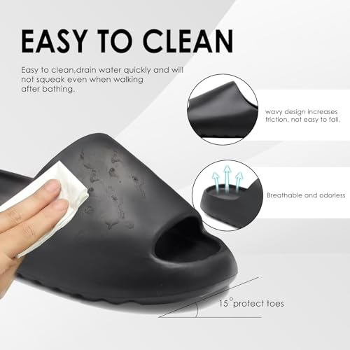 Hsttgsr Pillow Slippers for Women and Men, EVA Anti-Slip, Super Soft, Quick-Drying Comfort Cloud Slides for Showers, Lightweight Spa Massage Summer Sandals for Adults, Indoor and Outdoor3