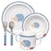 SIGIKID 24981 Kindergeschirr Set in Geschenkbox: Teller, Schüssel, Tasse aus Melamin & Besteck aus Edelstahl mit ABS-Griff für Babys & Kinder robust spülmaschinengeeignet BPA-frei Igel Blau