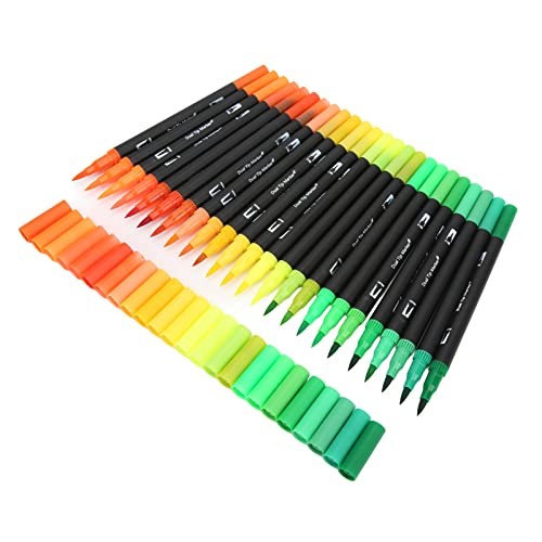 Marcadores de ponta de pincel de 120 cores, ponta fina de 0,4 mm, ponta dupla, ponta fina com caixa