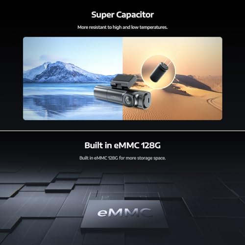 XRC TECH 3 câmeras de painel de carro 5K, lente dupla 4K + 1080p DVR, câmera frontal + lateral + tra