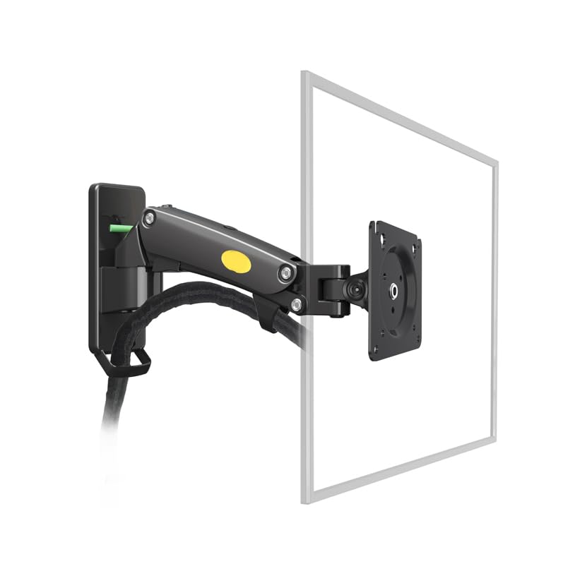 North Bayou NB F120 Gas-Strut Monitor Arm for 17” to 27”, Load 3-12kg, Single Extension.-image-22