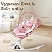 Baby Swing, Infant Swing with Remote Control, 5 Speed Adjustable, Machine Washable Seat Pad, 5 Point Safety Harness, Bluetooth Music, Electric Swing for Babies, Indoor Outdoor Use (Pink)